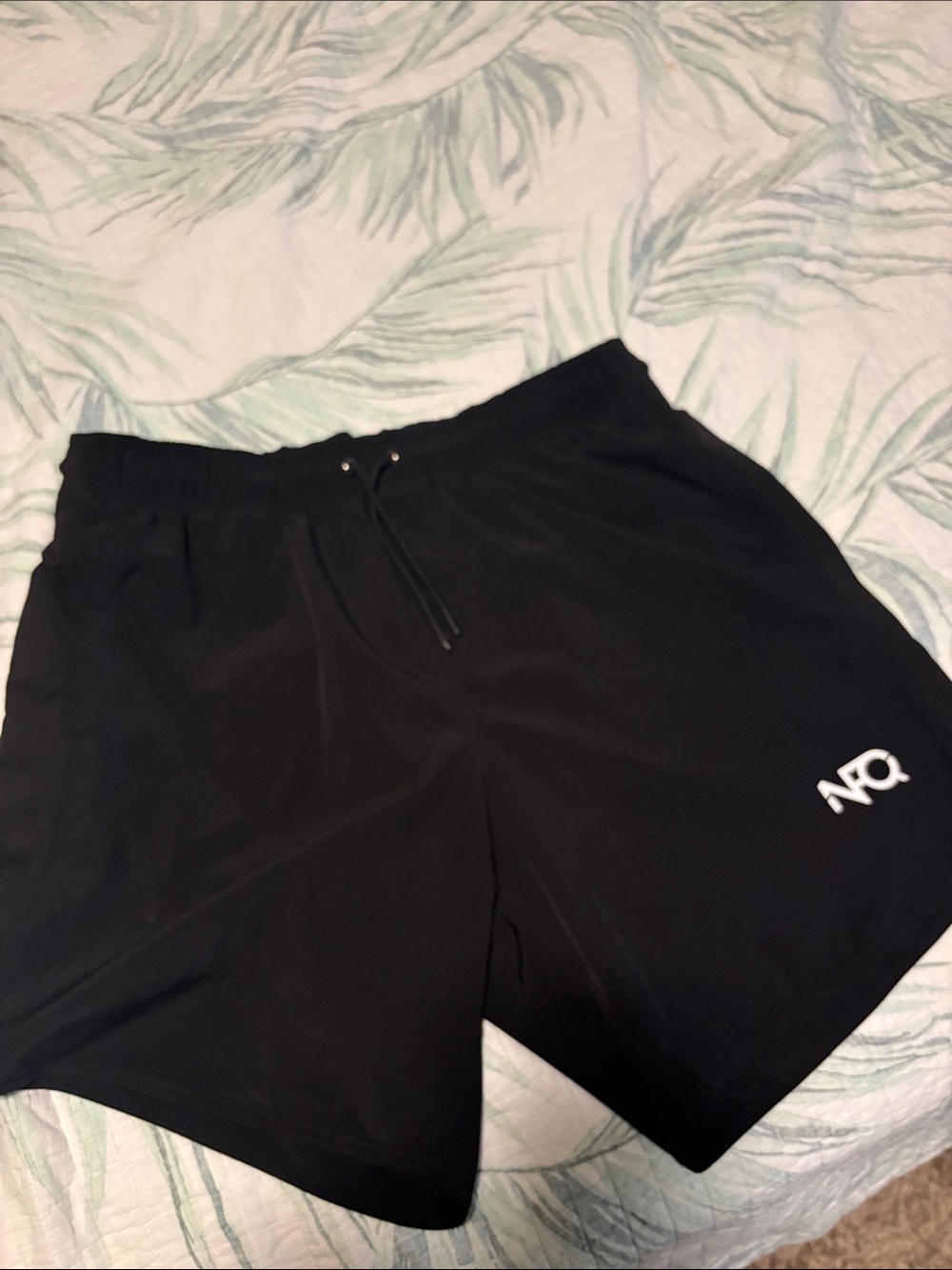 Men’s NFQ Black Athletic Shorts with Drawstring xl